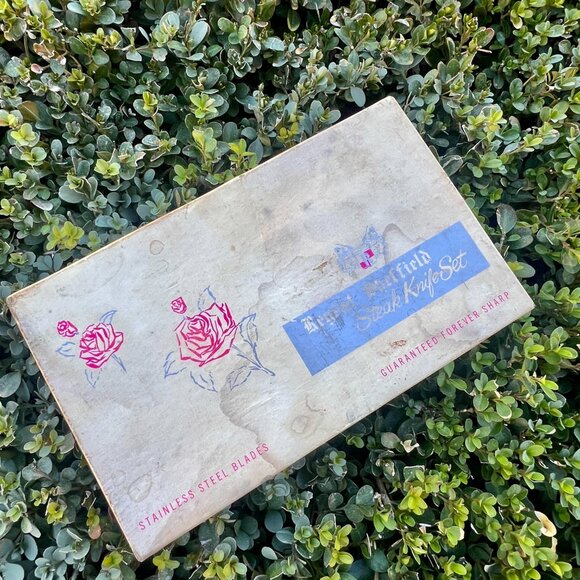 Vintage Regent Sheffield Steak Knife Set - Bakelite Handles - Set of 6 - Picture 5 of 6